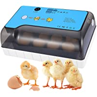 Incubadoras de 12 Huevos Automáticas- Incubadoras Huevos Automatica con Iluminación LED- Pantalla Digital y Control de…